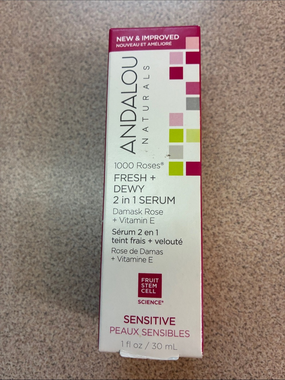 Andalou Naturals 1000 Roses Fresh + Dewy 2-in-1 Serum — Pink